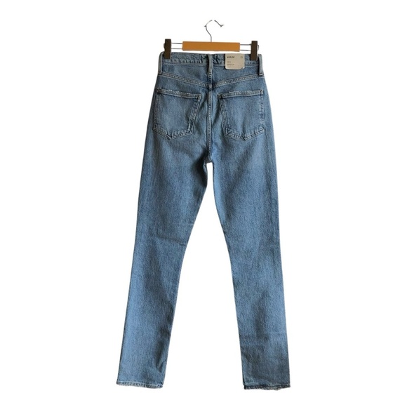 Agolde Freya High Rise Slim Blue Jeans Size 23 Quiver Med-Light Wash NWT NEW - Picture 8 of 16